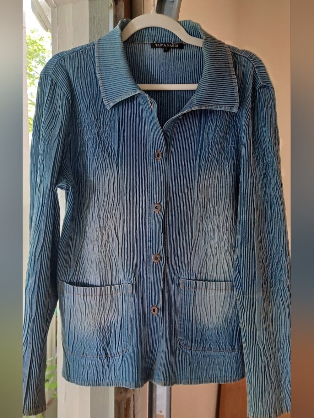 Tania Nardi Blue Stretchy Handmade Jacket